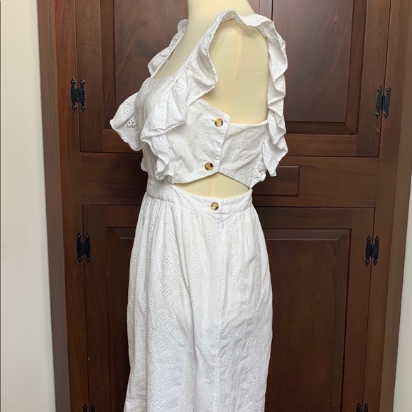 MADEWELL white eyelet apron dress 4 XS - Picture 7 of 11